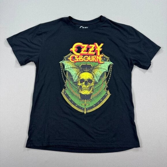 Ozzy Osbourne T Shirt Size Large Skull Graphic Rock Grunge - Picture 1 of 7